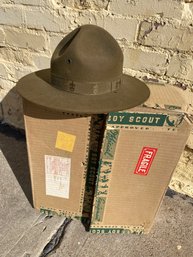 Original 1940s Boy Scout Hat In Original Shipping Box