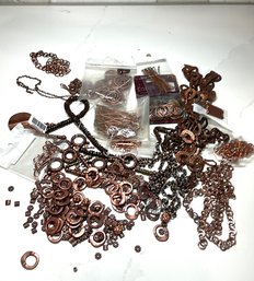 Beads And Findings, Antique Brass Beads, Chain, Findings, Headpins, Earrings, Etc,etc