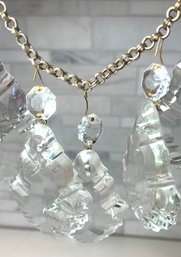 BLING, BLING Shiny Objects- Vtg Brilliant Cut French Pendalogue,  Chandelier Crystals