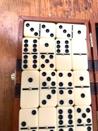 Domino Double Six Set In Vintage Leatherrette Case