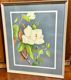 Framed Magnolia Art Vintage 18 X 15