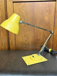 Vintage  Mid Century Modern  Yellow TENSOR Folding Desk Lamp