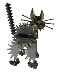 Fabulous Metal Cat Art Statue