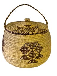 Stunning Basket With Handle & Lid