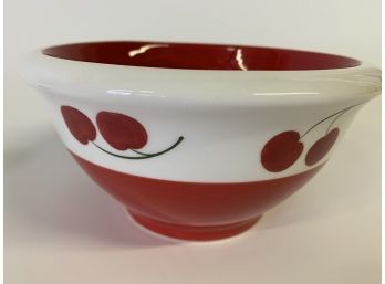 Life Is Like A Bowl Of Cherries !!!   Approx. 8x4 Inch  Terramoto Two Bowl