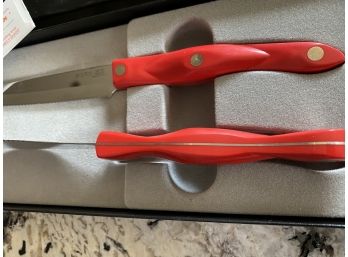 Red Handled Cutco Knife Service Set NIB!