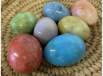 Vintage Alabaster Marble Eggs