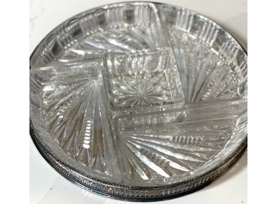 Chasco Silver Relish Plate