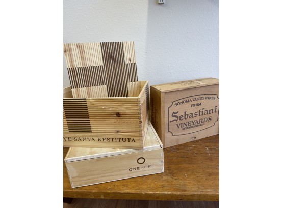 Set Of Three Wine Boxes With Flair!