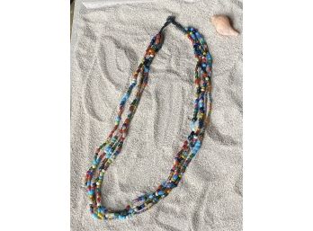 Multi Strand Multi Bead Ethnic Necklace