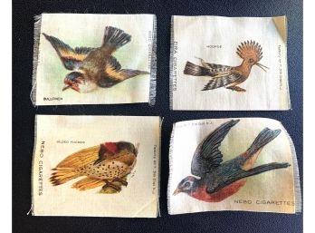 Vintage Tobacco Silks, Nebo Cigarettes Silks, Bird Images Lot #3