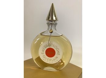 Vintage  Guerlain Shalimar Paris Round Perfume Bottle With Cone  Stopper