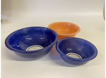 Nesting Bronco Pyrex! Set Of 3 Bowls