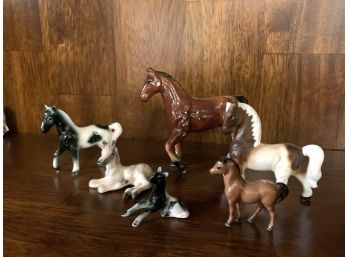 Set Of 6 Horse Figurines