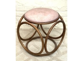 Mid Century Modern, Thonet Inspired Bentwood Side Table/footstool