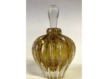 Antique Perfume Bottle With Stopper 5 X 2.5 Inches