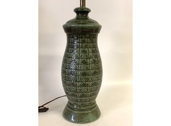 Mid Century Green Ceramic Table Lamp