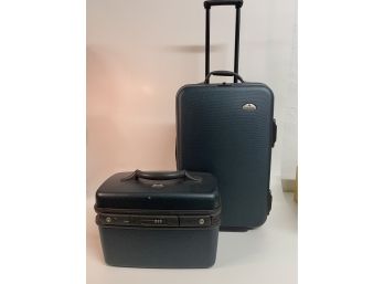 Pair Of Samsonite Hard Case Carry On Luggage