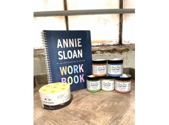 Annie Sloan Chalk Paint Ensemble, New Workbook, Foam Rollers And 5 Sample Colors.