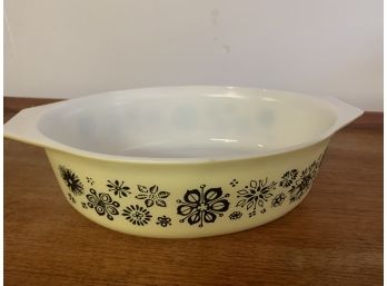 Vintage Pyrex Pressed Flower Casserole Dish  13 X 3.5