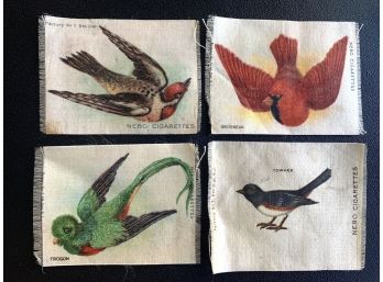 Antique Tobacco Silks Nebo Cigarette Silks Birds Lot #4