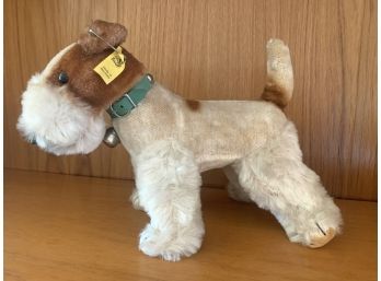 Steiff Vintage  Terrier Dog Stuffed Animal  Approx. 11 X7