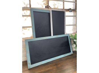 Three Framed Chalkboards, Ready For Lettering/signage.