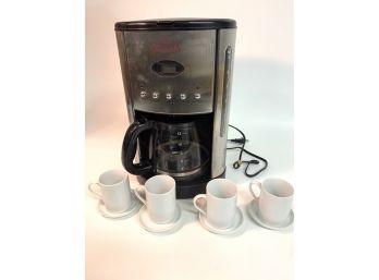 Coffee Maker And Espresso Cups