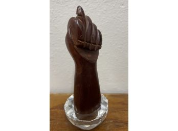 Hand Carved Wood Figa Fist, Brazilian Good Luck Amulet, Mahogany Or Rosewood.