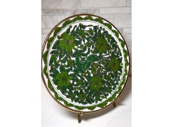 Vintage Greek  Manousakis Keramik Plate, Hand Painted.