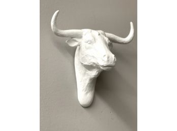 Amazing White Faux Taxidermy Wall Mount Cow Head,  'The Bessie'