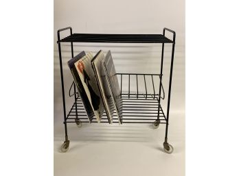 Vintage Mid Century Modern Wire Record Player Stand / Rack