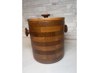 Lovely Genuine Teak Ice Bucket From DENMARK, Brostrom Design