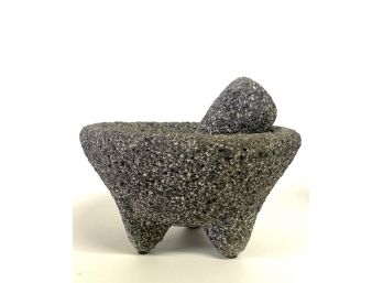 Molcajete / Mortar And Pestle Appprox. 7.5 X 4.5 Inches