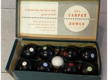 Miniature Bakelite Carpet Bowling Game