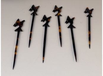 Set Of Vintage  Hors D'oeuvre  Sticks Shaped Like Marlin