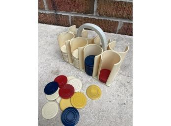 Vintage Plastic Poker Chip Holder