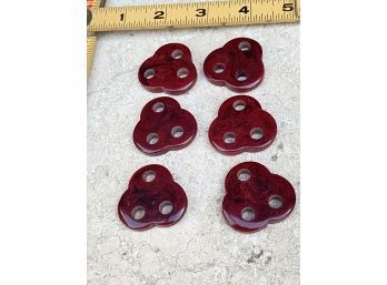 6 Three Hole Read Bakelite Beauties