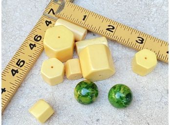 Little Mixed Bag O Bakelite With A Couple Of Green Swirl Cuties