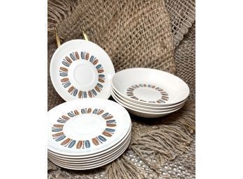 Mid Century Modern Java Key Dinnerware, Taylor Smith & Taylor