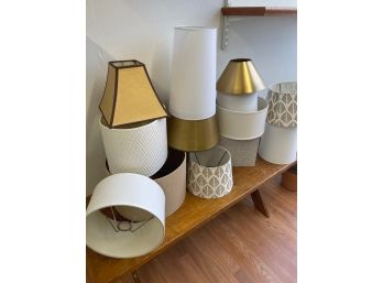 Large Assortment Of Lamp Shade, In Great Condition, Some New/ 13 Total