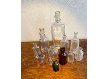 Vintage Apothecary Medicine Bottles #3, Asst Glass Bottles