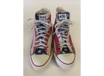 Converse High Tops Stars & Stripes Mens 7.5  Women's 8.5- 9