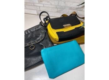 Trio Of Fabulous Crossbody/backpack Purses With Bonus Makeup Bag