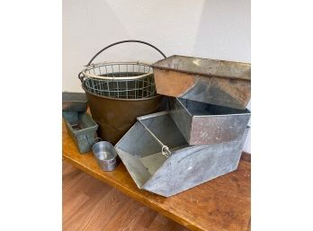 Metal Baskets Buckets And Bins An Assortment