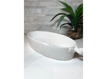 Elegant Vietri Lastra Oval Baker, Made In Italy. Large And Stylish.