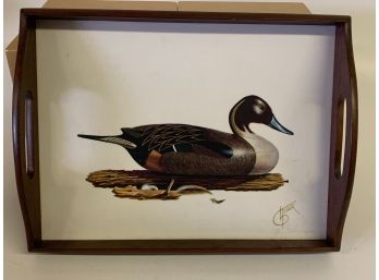 Vintage Ducks Unlimited Signed By Samuel Fisher Serving Tray / Northern Pintail Duck