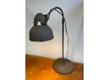 Very Old Cast Iron Base Adjustable Lamp