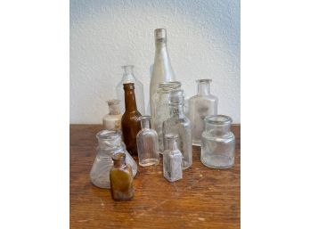 Vintage Apothecary/ Medicine Bottles, Asst Glass Bottles #1