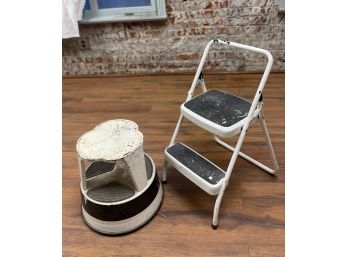 Vintage/retro COSCO  Step Stool/footstool & Cramer Kik-Step Rolling Step Stool